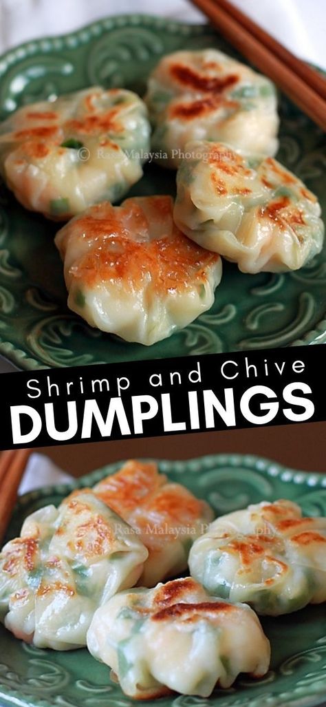 Seafood Dumplings Recipe, Dumpling Fillings Ideas, Healthy Shrimp And Chive Rice Paper Dumplings, Chives Dumpling Recipe, Baked Shrimp And Chives Rice Paper Dumplings, Baked Shrimp And Chive Rice Paper Dumplings, Shrimp Soup Dumplings, Shrimp And Chive Dumplings, Pork And Prawn Dumplings Recipe