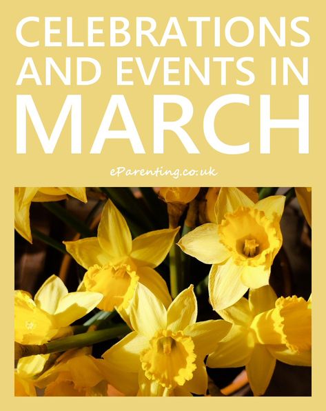 Celebrations and Events in March 2019 #march #march2019 #2019 March Event Ideas, Events In March, March Holidays, Annual Campaign, A Days March, Calendar Of Events, March Month, Rainbow Room, Holiday Calendar