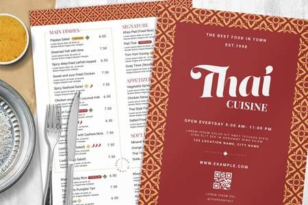 2109106 Thai Menu Templates VF34SCK Photoshop PSD, AI, INDD, IDML | 67 Mb Download Directly from FreePSDvn's Server Thai Restaurant Food Menu Layouts ... Thai Restaurant Menu, Thailand Restaurant, Thai Food Menu, Thai Menu, Menu Layout, Food Menu Template, Menu Inspiration, Restaurant Menu Template, Thailand Food