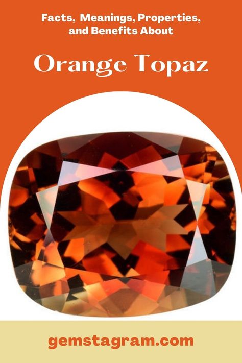 Topaz Meaning, Orange Gemstones, Crystals Healing, Jewels Rings, Crystal Stones, Gemstone Healing, Facts About, Stones And Crystals, Crystal Healing