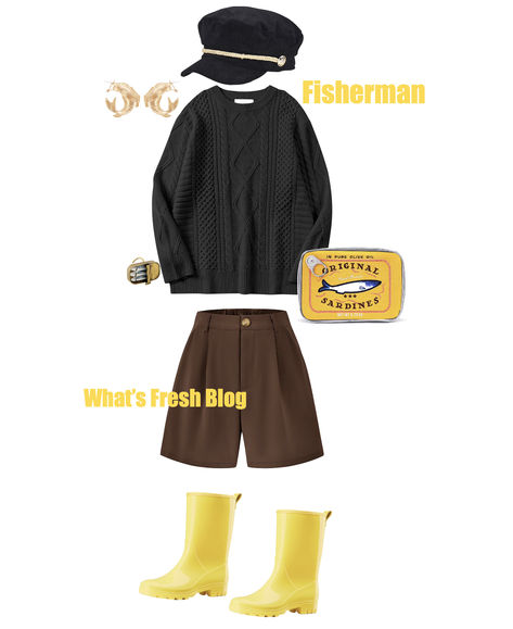 Unique halloween costumes, easy halloween costumes, cute halloween costumes, casual halloween costumes by whatsfresh.blog- linked on our amazon storefront, #halloween #halloweencostume #halloweeninspo #costumes Fisherman Halloween Costume, Halloween Costumes Casual, Link Halloween Costume, Fisherman Costume, Casual Halloween Costumes, Halloween Costumes Cute, Halloween Costumes Easy, Friend Costumes, Casual Halloween