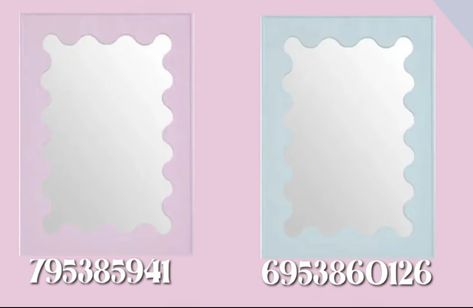 Wallpaper Mirror, Codes Wallpaper, Baby Room Decals, Modern Decals, Soft Kidcore Aesthetic, Bloxburg Decals Codes Aesthetic, Preppy Decal, Mirror Decals, Blocksburg Room Ideas￼