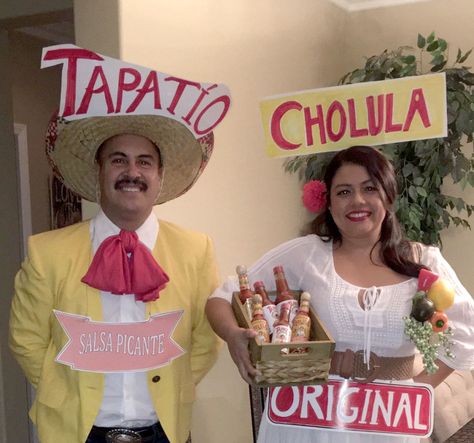 Hot Sauce Halloween Costumes and More Funny Food Costume Ideas Funny Mexican Halloween Costumes, Bread Costume, Mexican Halloween Costume, Food Halloween Costumes, Mexican Halloween, Themed Halloween Costumes, Food Costumes, Mexican Theme, Costume For Halloween