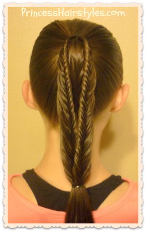 Split fishtail braid ponytail tutorial. Braid Ponytail Tutorial, Fishtail Braid Ponytail, School Hairdos, 1 Braid, Braids Step By Step, Wild Hair Color, 5 Minute Hairstyles, Ponytail Tutorial, Braid Ponytail