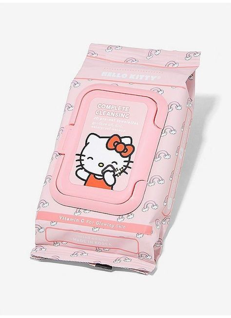 Shop Hello Kitty, Hello Kitty Merchandise, Hello Kitty Makeup, Hello Kit, Glow Skin, Makeup Remover Wipes, Hello Kitty Items, Waterproof Makeup, Cute Pink