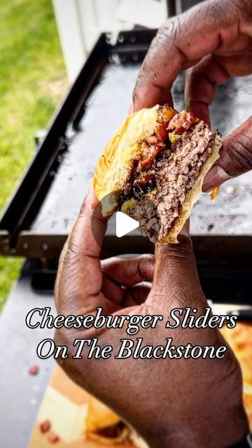 Daved Jones Sr. on Instagram: "Cheeseburger sliders on the @blackstoneproducts using Hawaiian sweet rolls @kingshawaiian @kindersflavors  @trybachans  #blackstonegriddle #blackstone #blackstonegriddles #blackstonegriddlecrew #griddle #griddlenation #griddlelife #griddlecrew #blackstoneproducts #bacon #cheeseburger #burger #sliders #cheeseburgersliders #onions #explore #explorepage #explorepage✨ #jodeci" Sliders On The Blackstone, Sliders On Blackstone, Cheeseburger Sliders Blackstone, Black Stone Hamburgers, Quesadilla Burgers Blackstone, Quesadilla On Blackstone Griddle, Blackstone Griddle Smash Burgers, Cheeseburger Sliders, Kings Hawaiian