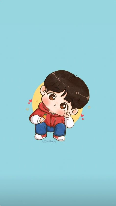 Bt21 Kookie Cute, Jimin Chibi, Chibi Wallpaper, Anime Friendship, Drawing Wallpaper, Whatsapp Wallpaper, Jungkook Fanart, Cartoon Girl Drawing, Funny Phone Wallpaper