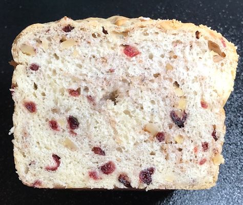 A few weeks back, I had a Panera sandwich that was on Cranberry Walnut bread so I decided to try making my own bread.  It’s loaded w... Panera Sandwiches, Bread For Bread Machine, Cranberry Sandwich, Cranberry Walnut Bread, Restaurant Recipes Famous, Orange Bread, Cheesecake Factory Recipes, Cranberry Orange Bread, Bread Maker Recipes