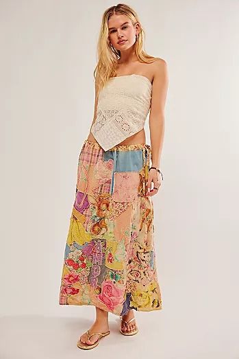 Free People UK - Women’s Boho Clothing & Bohemian Fashion Outfits Colorful, Magnolia Pearl Style, Colorful Skirts, Free People Clothing, Patchwork Skirt, Magnolia Pearl, Whimsical Fashion, Bohemian Clothes, Lifestyle Brands