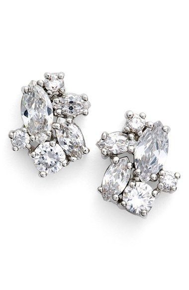 Givenchy Crystal Cluster Stud Earrings available at #Nordstrom #crystalstudearrings Bridesmaid Earring, Wedding Edit, Crystal Cluster Earrings, Flower Earrings Gold, Bridal Jewels, Colour Stone, Buy Earrings, Diamond Jewelry Designs, Prom Jewelry