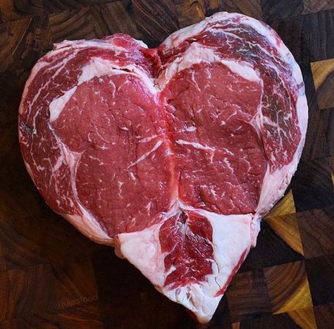 Heart Shaped Steak, Meatcore Aesthetic, Meat Reference, Marbled Meat, Tired Man, Meat Eater, Dont Break My Heart, Heart In Nature, Raw Meat