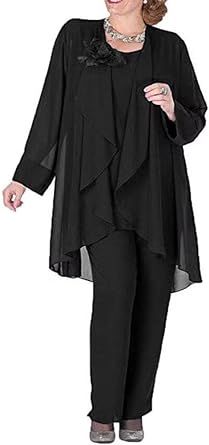 Pant Suits For Women Wedding, Pant Suits Plus Size, Dressy Pant Suits, Plus Size Pant Suits, Pant Outfits For Women, Wedding Pantsuit, Plus Size Evening Gown, Pant Suits For Women, Chiffon Pants