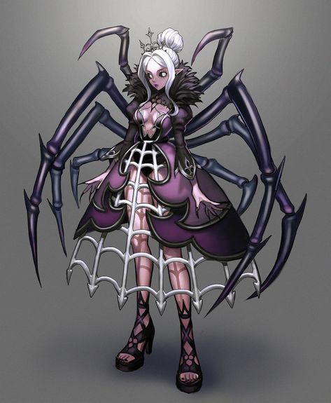 ArtStation - Spider queen, SUNAH KANG Female Monster, Spider Queen, Monster Girl Encyclopedia, Jungle Juice, Spider Art, Monster Characters, Spider Girl, 다크 판타지, Fantasy Monster