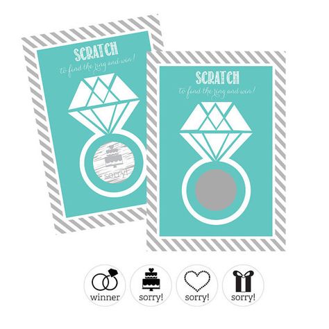 Wedding Ring Scratch Off Game Cards  Aqua Set of by NspireDesign Cinderella Bridal Shower, Tiffany Blue Bridal Shower, Wedding Rings Sets His And Hers, Tiffany Bridal Shower, Tiffany's Bridal, Pink Wedding Rings, Fun Bridal Shower Games, Aqua Wedding, Blue Bridal Shower