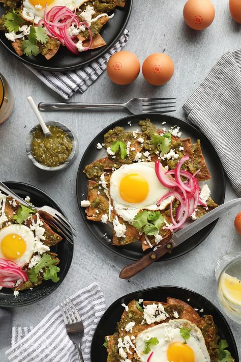 Pati Jinich Recipes, Chilaquiles With Eggs, Roasted Salsa Verde, Pati Jinich, Roasted Salsa, Costco Rotisserie Chicken, Green Chile Recipes, Chorizo And Eggs, Chile Recipes