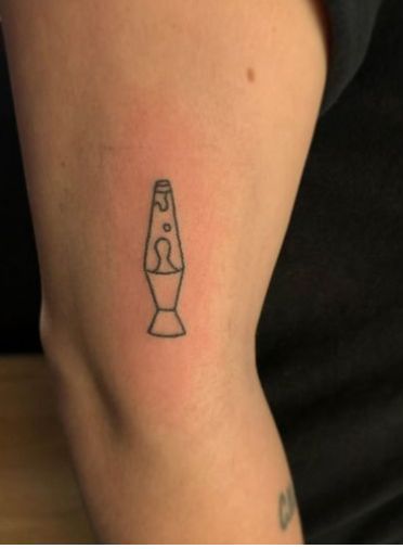 Funny Patchwork Tattoos, Funny Stick And Poke Tattoo, Lava Lamp Tattoo Simple, Lamp Tattoo, Matching Tats, Tool Tattoo, Stick N Poke, Stick N Poke Tattoo, Doodle Tattoo