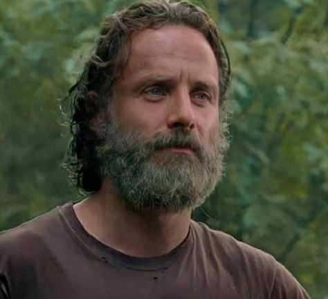 Rick Grimes Beard, The Walking Dead Poster, Amc Twd, Andy Lincoln, Long Beard, Sigma Male, Carl Grimes, Long Beards, Andrew Lincoln