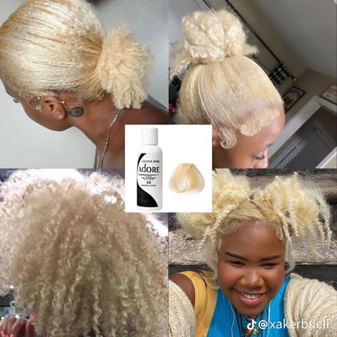 Adore Hair Dye Black Women, Dyed Afro, Afro Hair Dye, Bleach Hair Dye, Mixing Hair Color, Afro Hair Color, Adore Hair Dye, Best Hair Dye, Girl Hair Colors