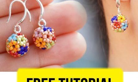 Seed Bead Ball Earrings, Bead Weaving Patterns Free, Multicolour Earrings, Crochet Earring Patterns, Easy Beading Patterns, Easy Beading Tutorials, Seed Bead Patterns Free, Free Beading Tutorials, Diy Earrings Easy