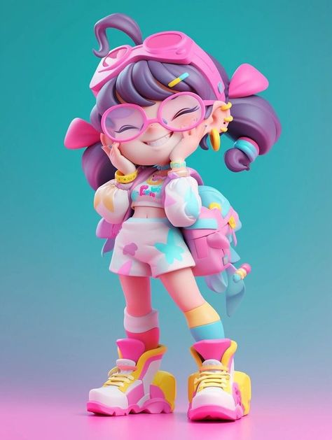 Art Mignon, Cartoon 3d, Kawaii Toys, Cartoon Character Pictures, Cute Kawaii Drawings, 3d Cartoon, Cartoon Character Design, 3d Characters, Kawaii Drawings