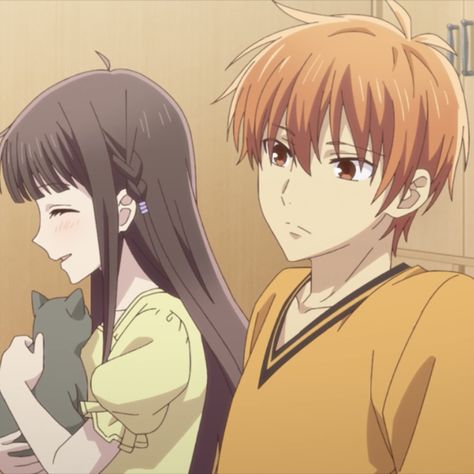 Kyo And Tohru Icons, Fruit Basket Kyo X Tohru, Kyo Sohma Icons, Tohru And Kyo, Kyo And Tohru, Fruits Basket Manga, Kyo Sohma, Blue Springs Ride, Fruits Basket Anime