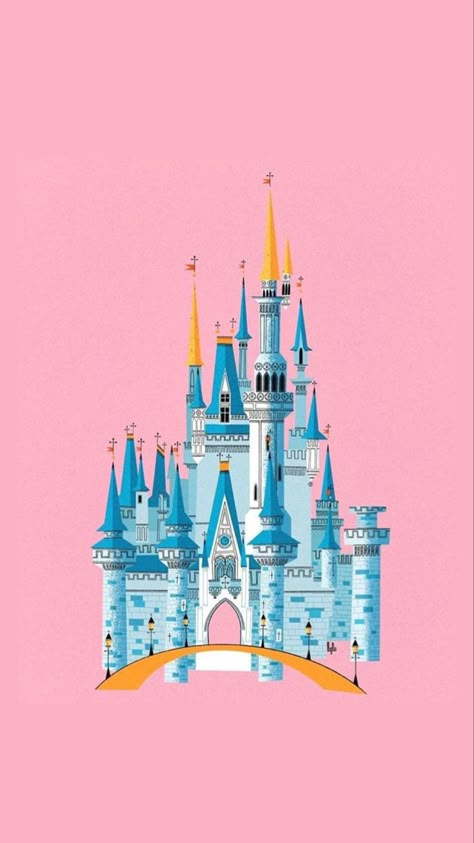 Preppy Disney Wallpaper, Disney World Art, Disney World Castle Drawing, Disney Castle Background, Disney World Castle Wallpaper, Disney World Castle Painting, Pink Disney Castle Wallpaper, Disney Minimalist, Disney Quilt