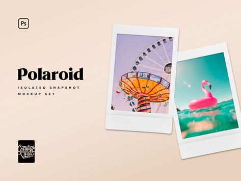 Polaroid Snapshot Picture Mockup Templates by CreativeVeila Polaroid Mockup, Postcard Mockup, Polaroid Template, Picture Templates, Seamless Paper, Polaroid Pictures, Instant Photos, Print Mockup, Stationery Mockup