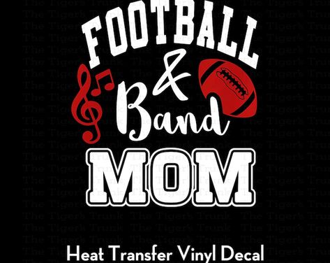 Unique Tees and More for the Whole Family by TheTigersTrunk Marching Band Mom, Football Decal, Band Mom, High School Band, Football Mom Shirts, School Band, Jazz Band, Custom Football, School Football