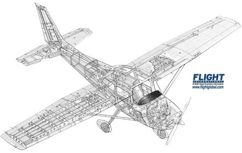 Cessna 172 Cutaway Cessna 172 Drawing, Airplane Diagram, Cessna 414, Cessna 172 Skyhawk, Cessna 172 Cockpit, Aviation Engineering, Cessna 172, Aircraft Parts, Poster Size Prints