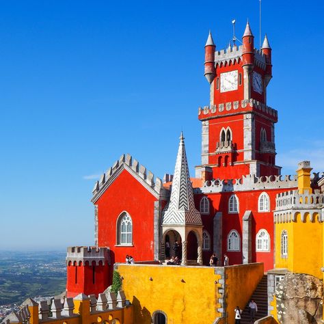 The Most Spectacular Castles in Sintra & How to Visit Each One! Sintra is one of the best things to do in Portugal and a great day trip from Lisbon. Click through for information on the best palaces in Sintra including the Moorish Castle, Pena Palace, The Initiation Well, Quinta da Regaleira, and Monserrate Palace plus an itinerary and a bonus beach! #sintra #portugal #lisbon #sintra #madetoexplore Day Trips From Porto, Angra Do Heroismo, Sick Girl, Pena Palace, Day Trips From Lisbon, Travel Portugal, Portugal Lisbon, Sintra Portugal, Visit Portugal