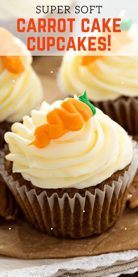 Carrots Cake Cupcakes, Carrot Cake Cupcakes Easter, Cupcake Carrot Cake, Carrot Cupcakes With Cream Cheese, Carrot Cake Recipe Cupcakes, Carrot Cupcakes Decoration, Carrot Cake Muffins With Cream Cheese, Best Carrot Cupcake Recipe, Best Carrot Cake Cupcake Recipe