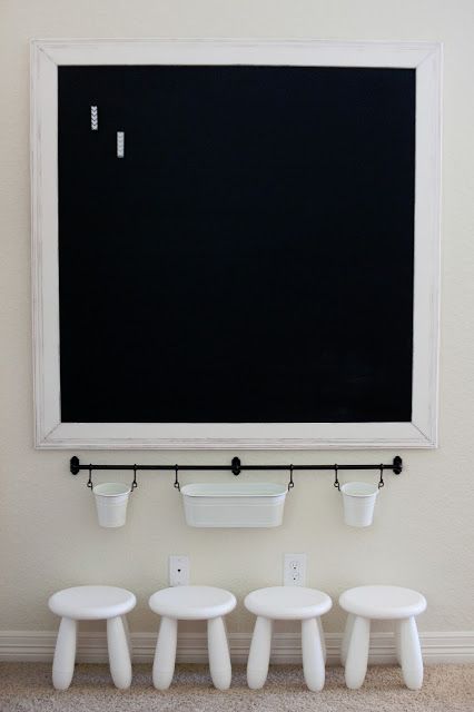 How To & How NOT To Build A Framed Magnetic Chalkboard {Tutorial} Chalkboard Paint Wall, Simple Playroom, Wall Trends, Magnetic Chalkboard, Urban Interiors, Chalkboard Wall, Toy Rooms, Big Boy Room, Playroom Decor