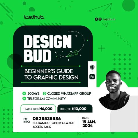 DesignBud is a complete course for all beginners and design ethusiasts to kickstart their journey into the design world Course Ads Design, Graphic Design Course Poster, Online Course Poster, Course Poster Design, Class Poster Design, Graphic Design Training, Motion Graphics Trends, Course Poster, Event Poster Design Inspiration