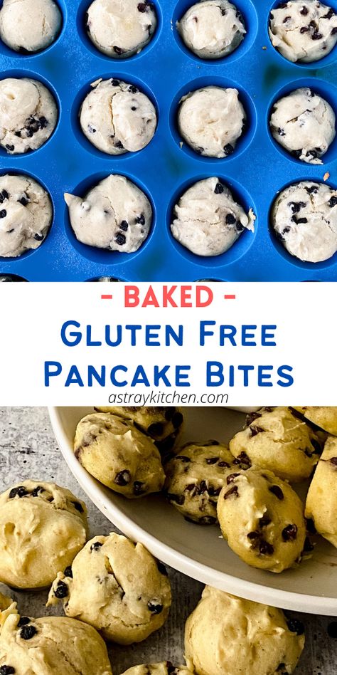 Are you looking for a fun take on classic pancakes? These gluten free pancake bites are light, fluffy, and delicious! They can be made sweet or savory, and are a fun gluten free breakfast to enjoy any day of the week. And let me tell you this is a very kid friendly gluten free recipe! They will gobble these up with the quickness. Gluten Free Pancake Bites, Gluten Free Pancake Muffins, Gluten Free Kids Meals, Gluten Free Brunch Ideas, Breakfast Ideas Gluten Free, Gluten Free Christmas Breakfast, Easy Gluten Free Breakfast, Gluten Free Breakfast Ideas, Classic Pancakes