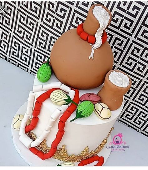 Traditional Marriage Cake Design, Traditional Cakes African, Traditional Marriage Cake, Traditional Wedding Cake Designs, Traditional Cakes Wedding African, African Wedding Cakes, African Cake, Cake Topper Wedding Couple, Graduation Cake Designs