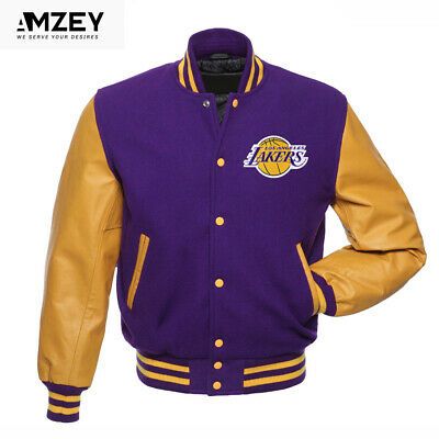 Kobe Bryant Wool Fan Purple Varsity Jacket | eBay Lakers Jacket, Lakers Logo, Kobe Bryant Black Mamba, Leather Varsity Jackets, Lakers Kobe Bryant, Racing Jackets, Lakers Kobe, Fan Style, Racing Suit