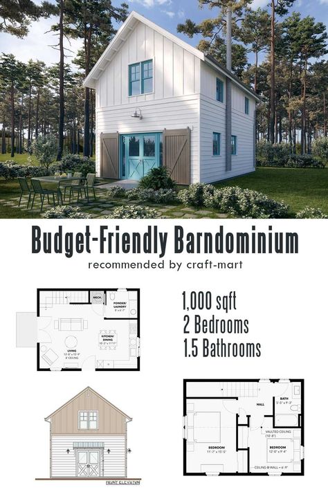 Small Cottage Blueprints, Two Bedroom One Bathroom Floor Plans, Loft Style Floor Plans, Small Barnodium Floor Plans, Small Family Cabin Floor Plans, 2 Bedroom Tiny House Floor Plans Loft, Tiny Home Blueprints Floor Plans, Small Barndominium Floor Plans With Loft, Cheapest House Plan To Build