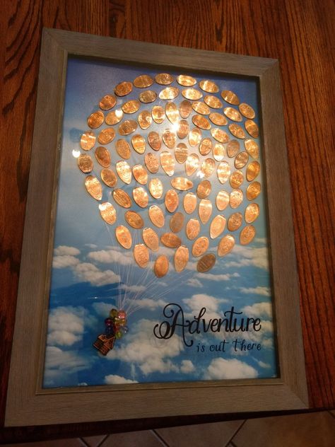 My penny press creation from our Disney Trip 2018... Inspired by the movie Up. Mickey Mouse Party Food, Adventure Is Out There, Disney Decor, Mickey Mouse Party, Ideas Vintage, Disney Home, Disney Diy, Disney Crafts, Crafty Craft