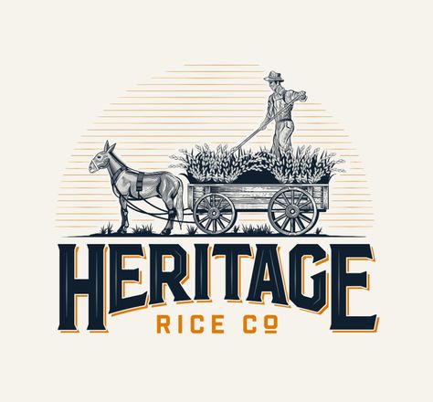 Rustic Logos Ideas, Heritage Logo Design Ideas, Heritage Design Graphics, Rustic Packaging Design, Heritage Graphic Design, Heritage Logo Design, Rustic Logo Design, Farm Logo Design, Logos Vintage