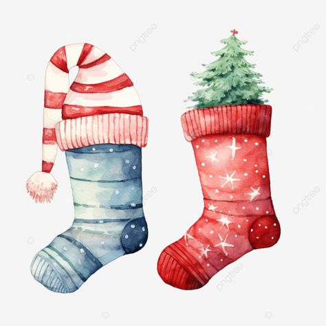 watercolor christmas knitted hats and sock illustration christmas watercolor winter watercolor chr Socks Illustration, Socks Drawing, Illustration Christmas, Drawing Png, Watercolor Winter, Winter Illustration, Winter Watercolor, Watercolor Png, Watercolor Christmas