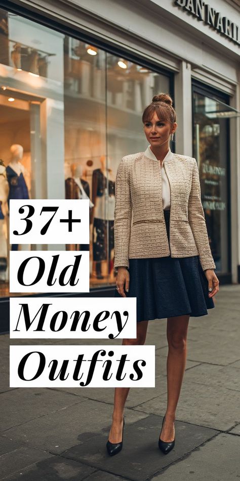 37+ Secrets to Dressing Like Old Money Women Effortlessly Comfortable Old Money Outfit, Old Money Style With Jeans, Old Money Outfits Combination Women, Dress Wealthy, Old Money Outfits Dress To Impress, Old Money Fashion Style, Women Old Money Style, Old Money Women, Old Money Outfit Ideas