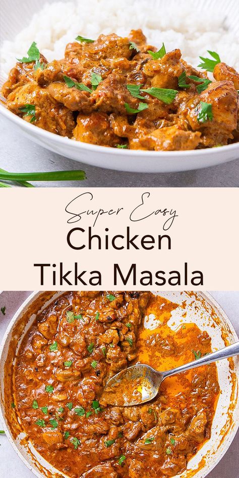 Are you hungry for an Indian bold and creamy spices menu? Try chicken tikka masala! It won’t hurt everyone because the perfect combination of marinated tenderizing chicken yogurt with curry tomato sauce. Tasty and tempting orange cuisine! Chicken Yogurt, Chicken Tikka Masala Recipes, Fun Dinner, Tikka Masala Recipe, Chicken Ideas, Yummy Chicken, Easy Chicken Dinner Recipes, Indian Cooking Recipes, Chicken Tikka Masala