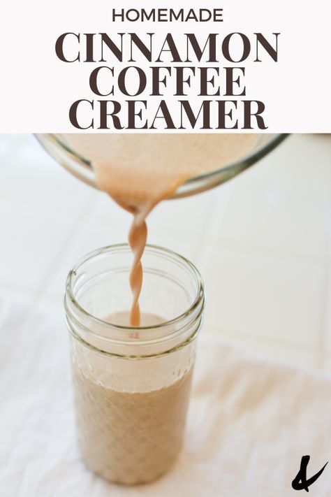 How to make this easy and delicious homemade Cinnamon Coffee Creamer! This awesome simple recipe is a great way to start mornings at home off right! The half and half and vanilla make this so yummy! #coffeecreamerhomemade #coffeecreamer #recipes Cinnamon Vanilla Coffee Creamer, Cinnamon Coffee Creamer, Homemade Coffee Creamer Recipe, Diy Coffee Creamer, French Vanilla Creamer, Vanilla Coffee Creamer, Flavored Coffee Creamer, Homemade Coffee Creamer, Coffee Creamer Recipe