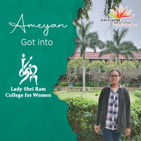 Ameya Alumni: Reshma It's not an easy task to get admission into Lady Shri Ram College for Women, New Delhi. We are proud to introduce Reshma Ameya World School Alumni for her admission. #Ameya #AmeyaAlumni #CBSE #AdmissionsOpen #bestschool #visakhapatnam #residentialcampus Lady Shri Ram College, Visakhapatnam, Shri Ram, New Delhi, Ram, For Women