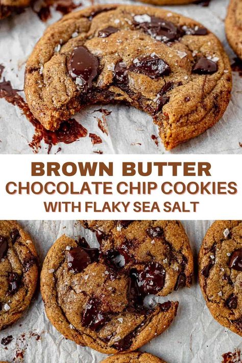 Milk Chocolate Chip Cookies, Brown Butter Chocolate Chip, Brown Butter Cookies, Brown Butter Chocolate Chip Cookies, Best Chocolate Desserts, Chilled Desserts, Chewy Cookies, Frozen Cookie Dough, Chocolate Chip Cookies Recipe