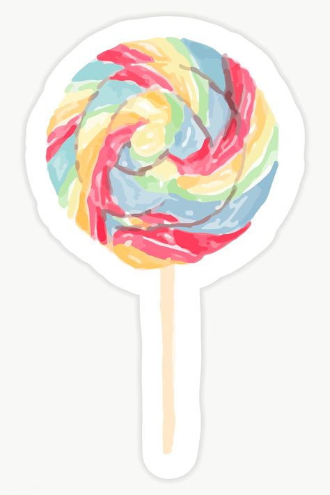 Watermelon Vector, Rainbow Lollipop, Donut Vector, Rainbow Lollipops, Bullet Journal Quotes, Cloud Stickers, Candle Stickers, Web Design Resources, Note Books