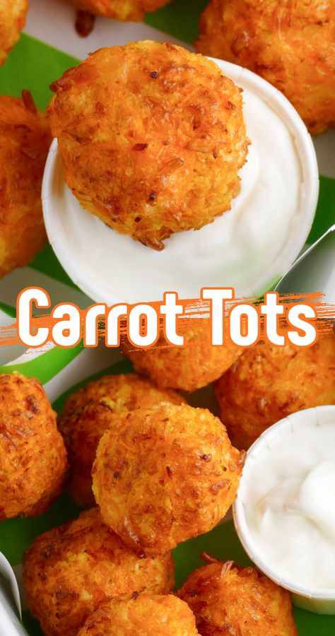 Air Fryer Carrot Tots are a tasty and kid-friendly meal idea that's both healthy and satisfying! These homemade, cheesy veggie-packed tots are ready in just 20 minutes, making them a quick and nutritious option the whole family will love. Carrot Tots, Homemade Toddler Snacks, Kid Friendly Dinners Healthy, Vegetable Recipes For Kids, Baby Carrot Recipes, Toddler Dinner Recipes, Easy Baby Food, Best Lunch Recipes, Toddler Dinner