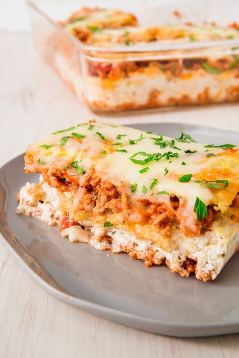 Keto Beef Lasagna Keto Lasagna With Low Carb Tortillas, Lasagna Recipe With Ricotta, Low Carb Lasagna, Beef Lasagna, Keto Beef, Keto Lasagna, Lasagna Rolls, Chicken Parm, Low Carb Tortillas