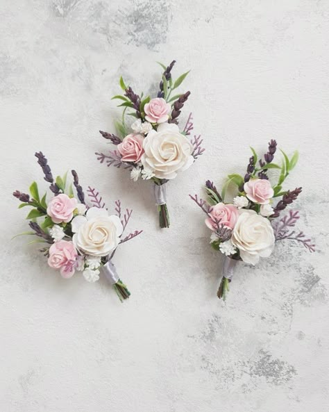 Lilac Boutonniere, Groomsman Boutonniere, Baby Breath Flower Crown, Pink Boutonniere, Diy Boutonniere, Blue Flower Crown, Homemade Wedding Favors, Blush Bouquet, Groomsmen Boutonniere