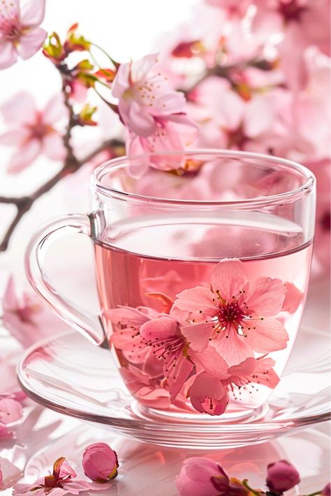 7 Amazing Benefits of Cherry Blossom Tea (aka Sakura Tea) Sakura Tea, Cherry Blossom Tea, Bubble Tea Flavors, Making Iced Tea, Outside Plants, Tea Health Benefits, Tea Benefits, Sakura Flower, Flavored Tea